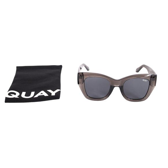 Quay Australia AFTER HOURS Bevel Sunglasses - Crystal Black / Smoke RX - NWT - Picture 10 of 10
